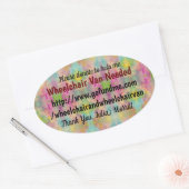 車いすバンが必要 楕円形シール (封筒)