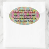車いすバンが必要 楕円形シール (バッグ)