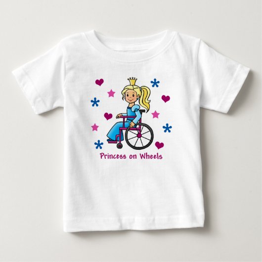 車いすプリンセス ベビーTシャツ (正面)