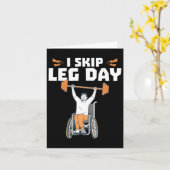 車いすボディービルダー – 脚の日をスキップ カード (黄色い花)