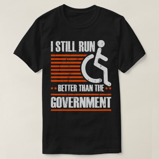 車いすユーザおもしろいー入力 Tシャツ (デザイン正面)
