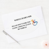 車いすユーザーアクセス 楕円形シール (封筒)