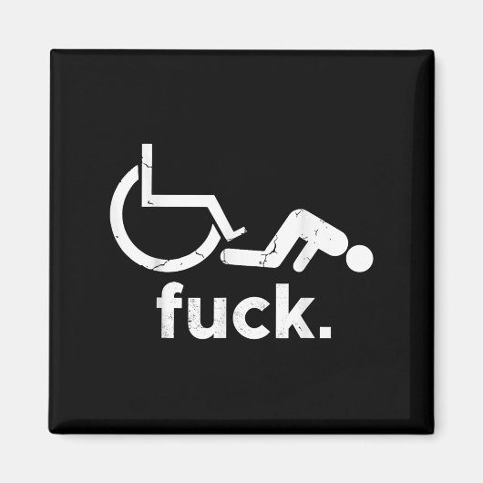 車いすユーモア障害おもしろいミーム- Wheelchai マグネット (正面)