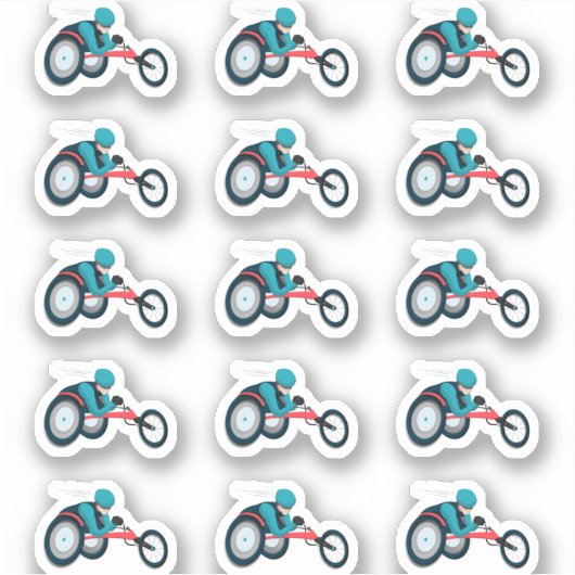 車いすレース シール (正面)