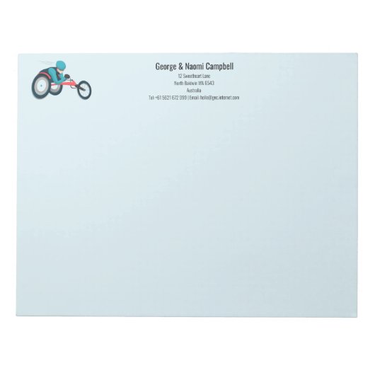 車いすレース ノートパッド (正面)