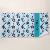 車いすレース ビーチタオル (正面)