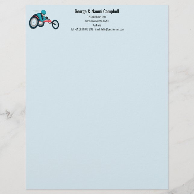 車いすレース レターヘッド (正面)