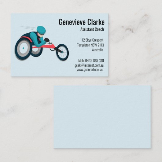 車いすレース 名刺 (正面/裏面)