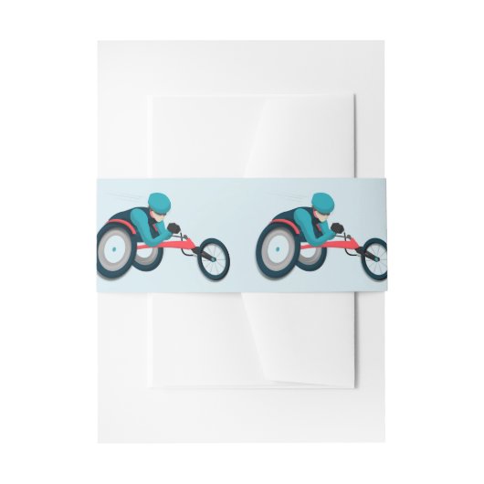 車いすレース 招待状ベリーバンド (正面例)