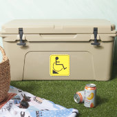 車いす下向き障害者ランプ黄色のステッカー シール (クーラー)