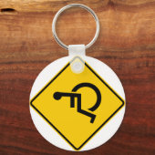 車いす交通道路標識 キーホルダー (正面)