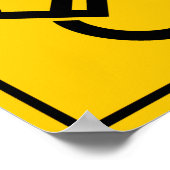 車いす交通道路標識 ポスター (角)