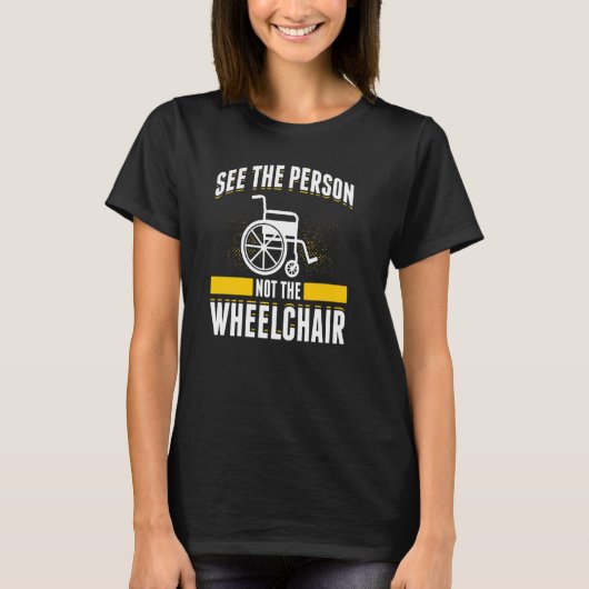 車いす使用者の障害者のための対麻痺 Tシャツ (正面)