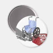 車いす停止標識103110 マグネット (正面/裏面)