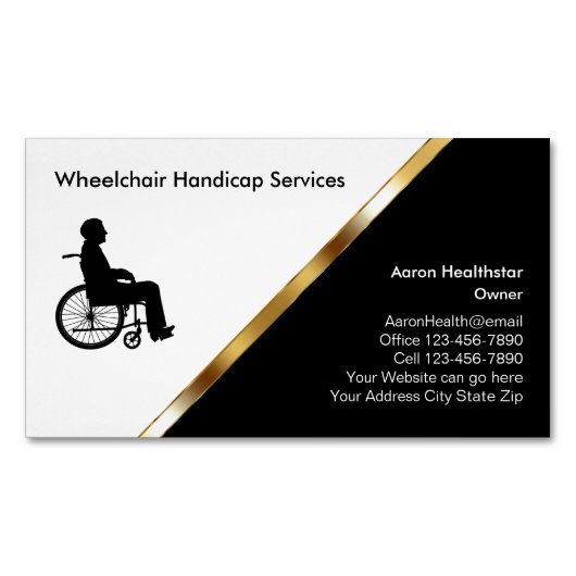 車いす医療用名刺マグネット マグネット名刺 (正面)