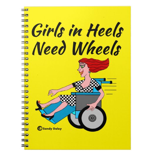 車いす女の子がノートに赤転が頭を付け ノートブック (正面)