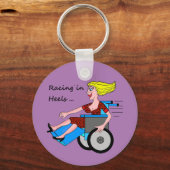 車いす女の子(ヒール) キーホルダー (正面)