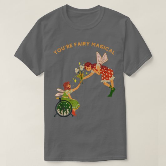 車いす妖精の魔法少女 Tシャツ (デザイン正面)