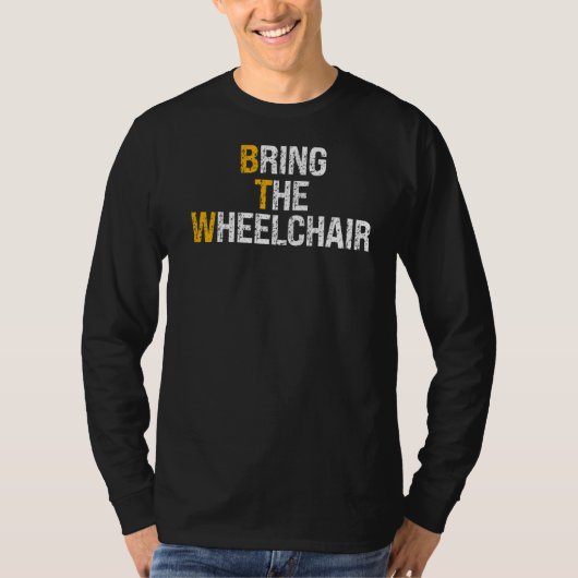 車いす市民を退職した高齢者に連れて行く Tシャツ (正面)