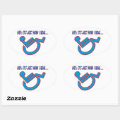 車いす態度! 楕円形シール (シート)