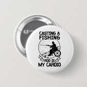 車いす漁師ボート障害ホブ 缶バッジ (正面&裏面)