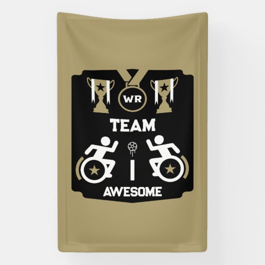 車いす用の壁掛けスポーツウェア 横断幕 (縦)