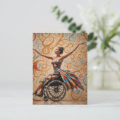 車いす踊りレディ ポストカード (スタンド正面)