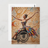 車いす踊りレディ ポストカード (正面/裏面)