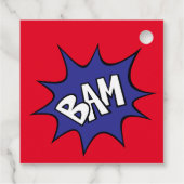 車いす飛んでいるスーパーヒーローガール誕生日 フェイバータグ (裏面)