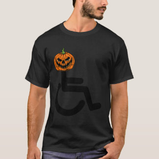 車おもしろいいすハロウィンT車いすハロウィー Tシャツ