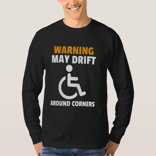 車おもしろいいすユーモア障害者 Tシャツ (正面)