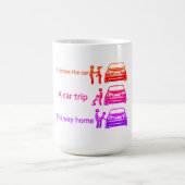 車おもしろいの乗り符号 コーヒーマグカップ (中央)