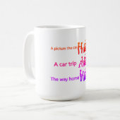 車おもしろいの乗り符号 コーヒーマグカップ (正面左)