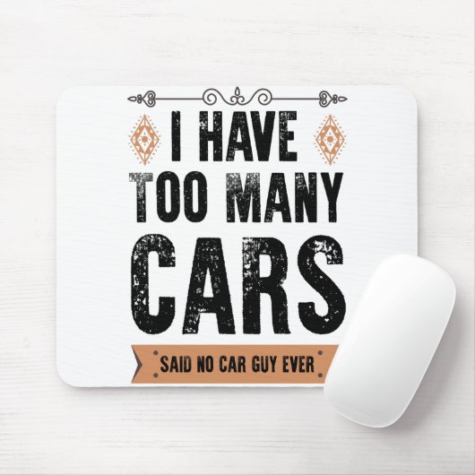 車おもしろいの男のギフト私はあまりにも多くの車のヴィンテージ マウスパッド (マウス)