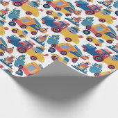 車おもしろい両 ラッピングペーパー (角)