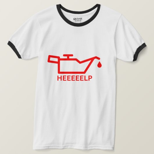 車おもしろい好警告向けのダッシュボードのシャツ Tシャツ (デザイン正面)