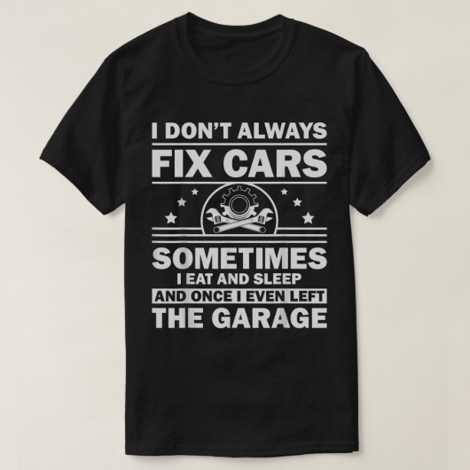 車おもしろい整備士デザイン車男性へ両メカ Tシャツ (デザイン正面)