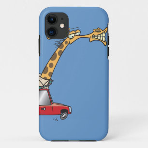 車おもしろい間抜け通勤のキリン iPhone 11 ケース