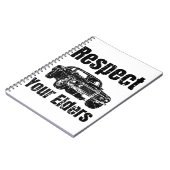 車おもしろい-ヴィンテージ敬老のクラシックMu ノートブック (左側)