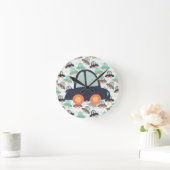 車およびより多くの車 ラウンド壁時計 (ホーム)