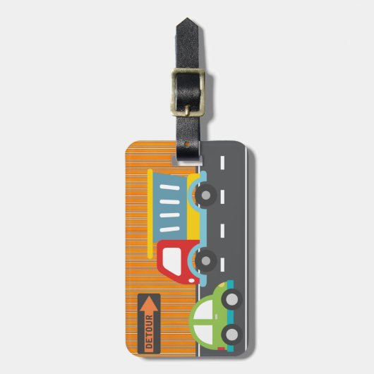 車およびトラックの荷物のラベル(個人化して下さい) ラゲッジタグ (正面縦)