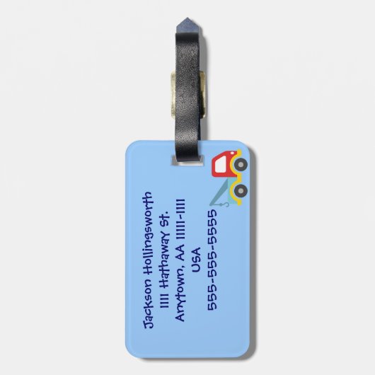 車およびトラックの荷物のラベル(個人化して下さい) ラゲッジタグ (裏面縦)