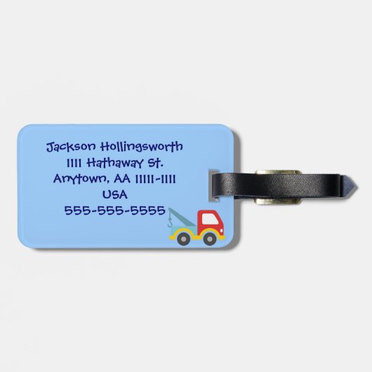車およびトラックの荷物のラベル(個人化して下さい) ラゲッジタグ (裏面横)