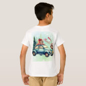 車が乗ったこのクリスマス Tシャツ (裏面フル)