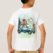 車が乗ったこのクリスマス Tシャツ (裏面)
