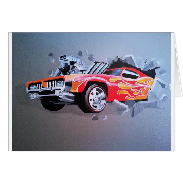 車が壁を突き抜ける (正面横)