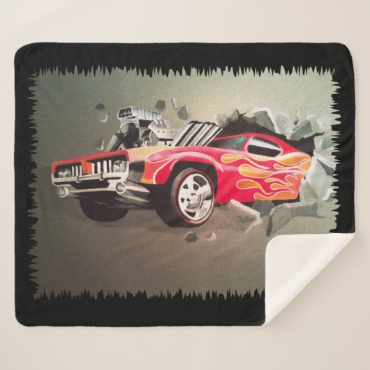 車が壁を突き抜ける シェルパブランケット (正面(横))