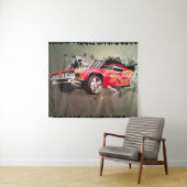 車が壁を突き抜ける タペストリー (インサイチュ(横))