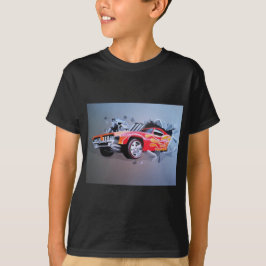 車が壁を突き抜ける Tシャツ