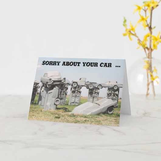 車が悪かった カード (黄色い花)